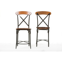 Baxton Studio CDC222-PP2 Broxburn Bar Stool Set of 2